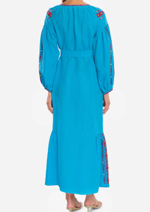 Fabricación de ropa India verano tendencia Sexy Victoria elegante ucraniano bordado mangas completas para mujeres usan vestido Ucraniano - Product Image 4