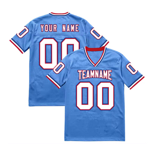 Bajo MOQ sublimación fútbol Jerseys para la venta personalizado de alta calidad de tela hecha de fútbol americano de manga corta Jersey - Product Image 2