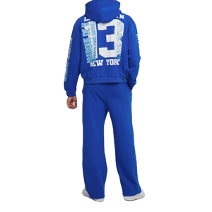 Survêtements de couleur bleue à fermeture éclair avec fermeture éclair Survêtements les plus tendances personnalisés en gros Survêtements à glissière complète pour hommes - Product Image 2