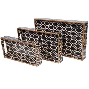 Bandeja de Servicio de Diseño con Recubrimiento de Esmalte de Madera MDF, Bandeja de Mesa de Alta Calidad para Hoteles y Restaurantes - Product Image 3