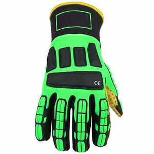 Gants de sécurité en cuir synthétique pour hommes avec logo personnalisé pour les travaux de mécanicien et de jardinage avec patch en caoutchouc - Product Image 5
