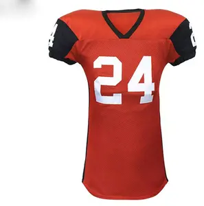 ชุดเครื่องแบบอเมริกันฟุตบอลของผู้ชายชุดสีทึบระบายอากาศได้ดีแขนสั้นที่ทนทาน - Product Image 5