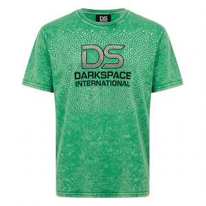 T-shirt vintage streetwear en coton 100% de qualité supérieure, coupe classique, manches courtes, délavé à l'acide, orné de strass, pour homme, vente en gros - Product Image 6