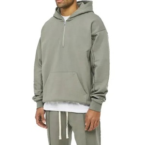 Conjuntos apilados 100% Jersey de fibra de bambú Slim Fit Jogging Pantalones de chándal apilados personalizados y conjunto de Sudadera con capucha Chándales para hombres - Product Image 3