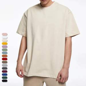 2025 Nueva camiseta de gran tamaño hecha a medida de alta calidad para hombres, precio barato para hombres, venta al por mayor, Camiseta de algodón 100% de peso pesado para hombres - Product Image 1