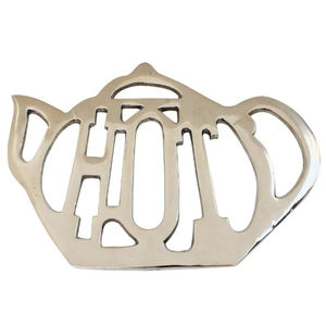 Salvamanteles de aluminio decorativo con diseño de corazón plateado moderno, elegante protector de mesa para cocina y comedor, precio de fábrica - Product Image 4