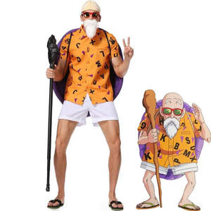 Matre Roshi Tortue Gniale Kam Sennin Anime Cosplay Costume Set Featuring Character <b>Wig</b> and Accessories - Product Image 1