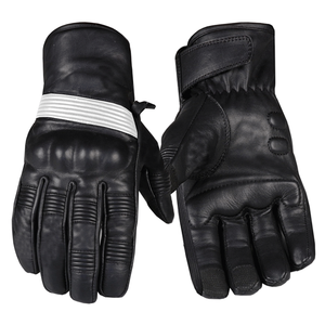 Guantes de moto de cuero genuino de calidad superior para hombre, acolchado de Gel, protección de la palma de los nudillos, diseño liso para viajes en bicicleta - Product Image 4