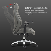 Chaise de bureau ergonomique de haute qualité Mécanisme de commande par fil Chaise de bureau robuste avec siège coulissant Chaise de direction en cuir