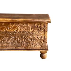 Vintage Wood Cabinet for Living Room Decor with Jewelry <b>Box</b> Functionality - Product Image 3