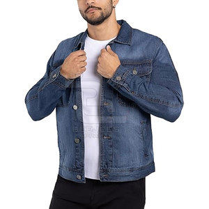 Nouvelle arrivée de fabrication en usine veste de jean délavée à l'acide pour hommes manches longues veste de jean délavée à l'acide personnalisée en gros pour hommes - Product Image 6