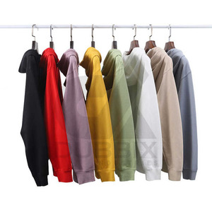 Manufacture Customized Logo 100% Cotton Blank Plain Pullover <b>Hoodies</b> for <b>Men</b> Heavy Fleece <b>Thick</b> Oversized Drawstring <b>Hoodies</b> - Product Image 4