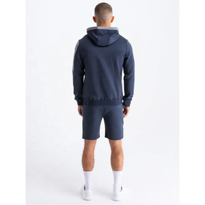 <b>Men</b> Summer 100% Cotton Sweat Jogger <b>Shorts</b> Set <b>Men's</b> High Quality Two Piece Hoodie <b>Short</b> Set - Product Image 2