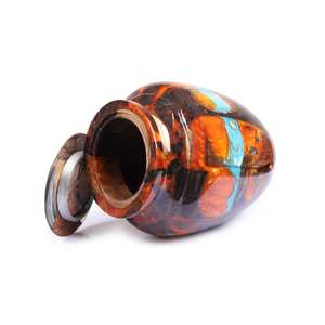 High Quality Rosewood and Resin Mix Urn <b>Box</b> For Human Handmade Urn <b>Box</b> For Funeral Small <b>Keepsake</b> - Product Image 5
