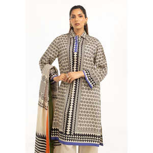 Conjunto de Traje de 3 Piezas Estampado Color Beige para Mujer - Product Image 3