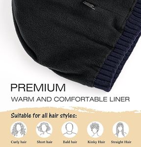 Bonnets unis chauds de ski, bonnets de mode avec cache-oreilles, bonnets unisexes en tricot d'hiver pour hommes, bonnets en tricot pour hommes et femmes - Product Image 2