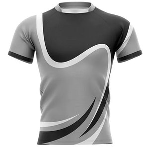 Camiseta de rugby de secado rápido con logotipo personalizado directo de fábrica, Material de poliéster transpirable para ropa de fútbol al por mayor - Product Image 3