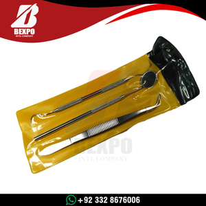 Kit d'examen dentaire, hygiène de base, pince, miroir, explorateur, kit d'outils de nettoyage - Product Image 3