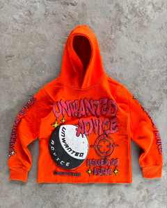 <b>Orange</b> Unwanted Advice Print Tracksuit Set <b>for</b> <b>Men</b> Streetwear Pullover <b>Hoodie</b> and Jogger Pants Two Piece Outfit Casual - Product Image 2