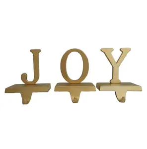 تصميم أبجدي مخصص تخزين لون ذهبي حامل زينة عيد الميلاد وزخارف لوازم شنقا تصميم الفرح