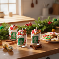 Niedliche Lebensmittelform-Kerze Cupcake-Kerzen 600g Sojawachs Atmosphärische und Stilvolle Wohndekor-Geschenke