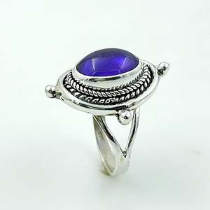 Handmade Women's Amethyst 925 Sterling Silver <b>Ring</b> Trendy Bezel Setting <b>Sizes</b> 4 to 13 US Perfect Gift - Product Image 6