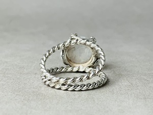 925 argent Sterling blanc arc-en-ciel pierre de lune anneau forme ronde pierres précieuses anneaux cadeau pour elle en gros bijoux fins - Product Image 6