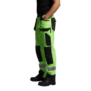 Wholesale Lightweight Cotton Unisex Clothing Hi Vis Safety Workwear Trousers Pants High Quality Customized Road Safety - Product Image 2