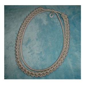 High Quality Grey <b>Mylar</b> Thread Braided Dress Cord Customized Shoulder epaulets Aiguillettes Uniform Twisted Tassel for Curtains - Product Image 6