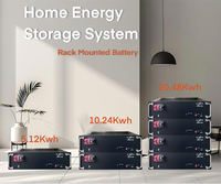 Batterie LiFePo4 Lithium-Ion 48V 51.2V 100Ah 200Ah 400Ah à montage sur rack, stock UE/US, 5KWh, pour système solaire domestique