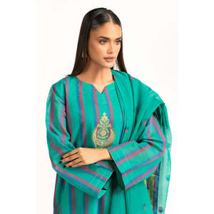 Traje Formal Verde para Mujer con Bordado Jacquard - Product Image 5