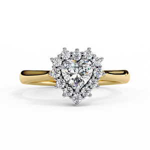 14K Gold Lab Grown Diamond <b>Ring</b> Heart Shape Solitaire <b>Ring</b> with Halo Engagement Fashion <b>Rings</b> Diamond <b>Ring</b> from <b>Indian</b> Exporter - Product Image 1