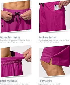 Pantalones Cortos Casuales de Playa para Hombre, Tejido Oxford Ecológico, Secado Rápido, Antiarrugas, Logotipo Bordado, Estampado Digital, Estilo Board, Corte Medio - Product Image 4