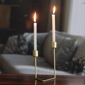 Bougeoir en métal au design de qualité supérieure de qualité supérieure enduit de poudre noire fini forme et taille personnalisées utilisation dans la maison hôtel - Product Image 2