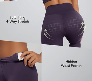 High Waist Yoga Leggings Women Breathable Seamless Workout <b>Tights</b> Four Way Stretch Full Length Fitness Pants - Product Image 3