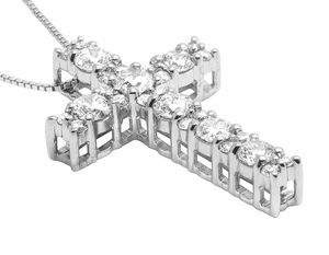 Pendentif croix en forme de grappe de diamants Moissanite en argent sterling hip hop glacé pour hommes et femmes - Product Image 2