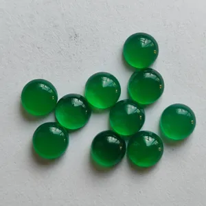 高品质松散宝石天然绿色玛瑙祖母绿切割混合尺寸天然宝石珠宝散装产品