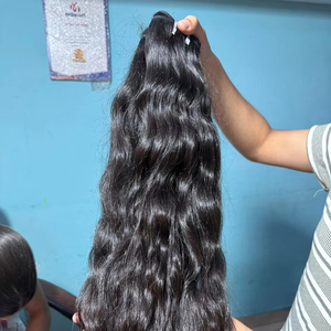 Vente en gros 100% Extensions de cheveux humains vierges indiens droits 14A alignés sur les cuticules non transformés, couleur naturelle du meilleur vendeur - Product Image 1