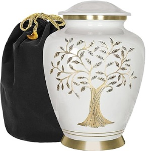 2023 producto más vendido urnas metálicas con textura de flores urna de cremación conmemorativa para adultos hombres mujeres cenizas humanos cenizas - Product Image 2