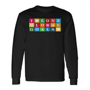Maglietta a Maniche Lunghe Ispirazionale 'I Love' per gli Obiettivi Globali 2030, Design Motivazionale per il Futuro, Categoria Promozionale - Product Image 2