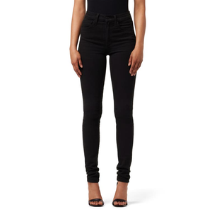 Jeans Skinny Elasticizzati a Vita Alta e Bassa Joe's Twiggy in Denim Traspirante Stile Boyfriend con Fiocco Decorativo Semplice e alla Moda - Product Image 4