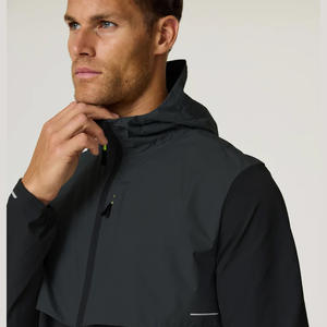 Conjunto de chaqueta de hombre de alta calidad, chándal, capucha con cremallera, cortavientos, chaqueta cortavientos suave brillante personalizada - Product Image 4