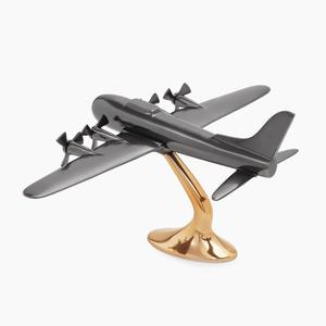 Cadeau souvenir modèle d'avion avion noir avec Base en or modèle d'avion décoratif salon pièce maîtresse accessoires de Table - Product Image 5