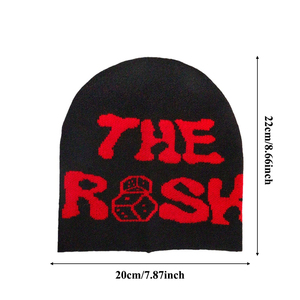 Bonnets en tricot tendance pour hommes et femmes, chapeaux d'hiver doux et chauds, bonnets en tricot confortables Y2k, bonnets d'hiver, logo personnalisé. - Product Image 2