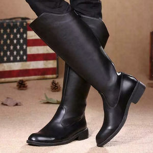 Nouvelles bottes d'équitation en cuir de qualité supérieure Fourniture directe en usine Bottes en cuir d'équitation fabriquées par les meilleurs fabricants - Product Image 4