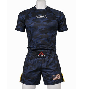 Vêtements d'entraînement d'arts martiaux sur mesure en gros, chemise et short de combat, fonction extensible, chemise et short de combat MMA - Product Image 5