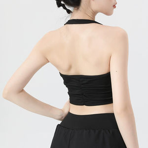 Sujetador deportivo para mujer, transpirable, de alto soporte, estilo Halter, para correr y entrenamiento de Yoga, logotipo frontal, MOQ bajo - Product Image 2