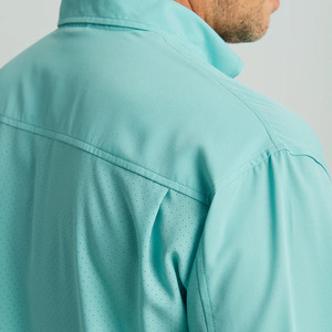 2025 OEM personalizado al por mayor rendimiento resistente a los rayos UV poliéster secado rápido cómodo hombres Casual botón camisa de pesca - Product Image 3