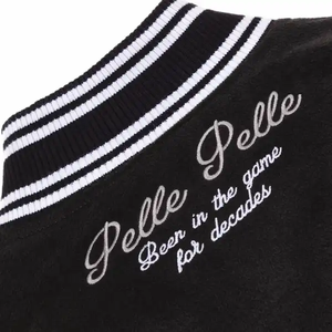 Veste universitaire oversize pour homme, lettre brodée, coupe-vent personnalisable, col baseball en cuir respirant - Product Image 2