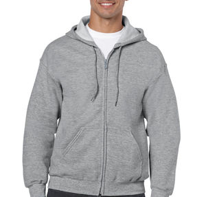 Vente chaude Conception 100% Polyester Hommes Full Zip Up Hoodies Logo Personnalisé Blanc Plain Hiver Zipper Hoodie Hommes - Product Image 1